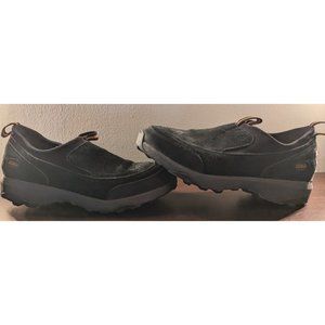 * LL BEAN SIZE 12 MED GRAY/BLACK SUEDE SLIP ON THINSULATE HIKING SHOES